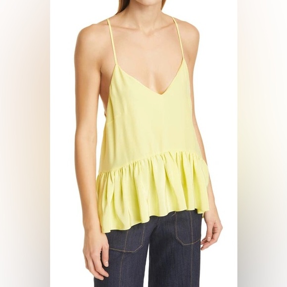 Cinq á Sept S Silk Janet Ruffle Hem Top - Picture 15 of 15